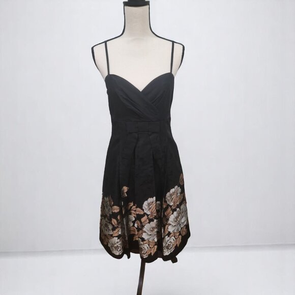 Black floral cocktail dress - Picture 3 of 8